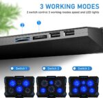 ⁦قاعدة تبريد ألعاب X6B – مزودة بـ 6 مراوح مع إضاءة LED⁩ - الصورة ⁦5⁩