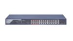 سويتش HIKVISION PoE بمدى طويل، 24 منفذ