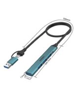 موزع ONTEN 4 في 2 – USB-C وUSB 3.0 – موديل UCA9701 - Image 4