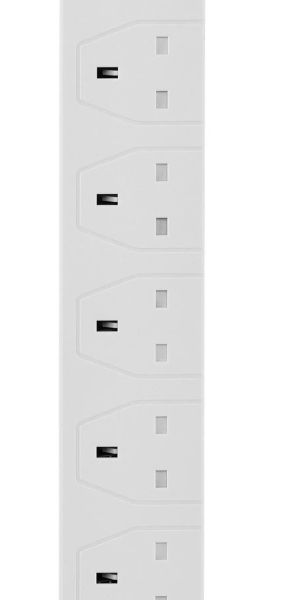 مشترك كهربائي HOMEBEST بخمسة منافذ وطول 5 أمتار