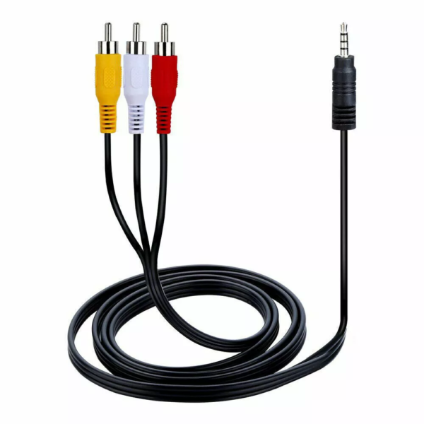 كابل تحويل صوت ستيريو 3.5 ملم إلى 3 رؤوس RCA