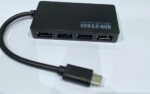 موزع USB 3.0 من النوع النحيف TULTRA – 4 منافذ، منفذ Type-C 3.1، سرعة 5 جيجابت – موديل AL503 - Image 3