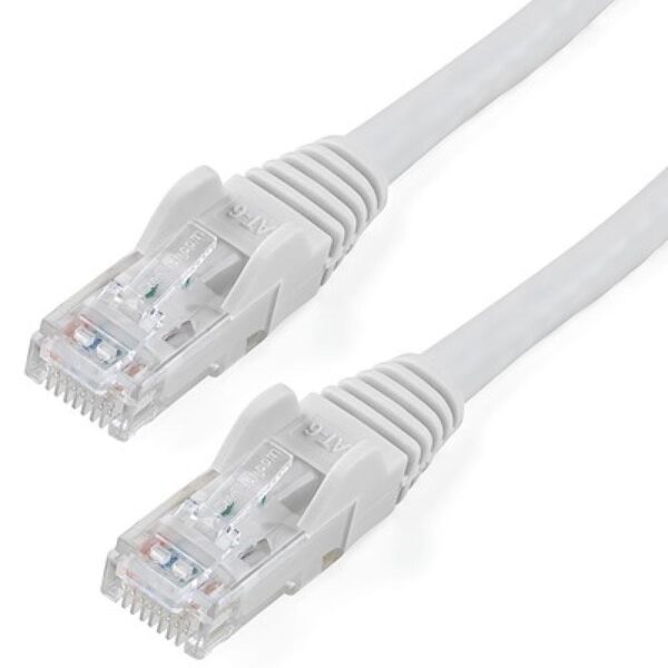 كابل شبكة JD FN402 من النوع CAT-6 (لون أبيض) بطول 1.5 متر