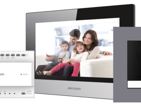 مجموعة إنتركم فيديو IP للفلل والمنازل – زر اتصال واحد DS-KIS702-P(B)