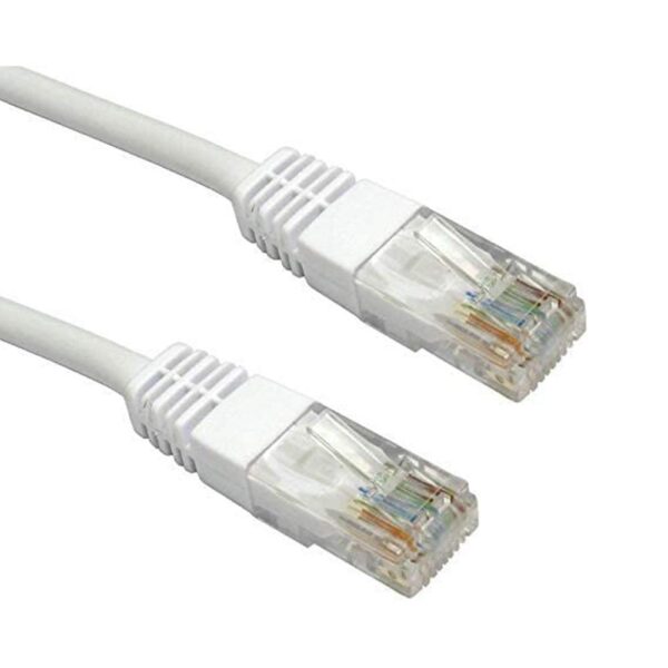 كابل شبكة JD FN404 من النوع CAT-6 (لون أبيض) بطول 5 أمتار