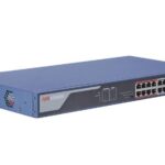 سويتش HIKVISION PoE بمدى طويل، 16 منفذ
