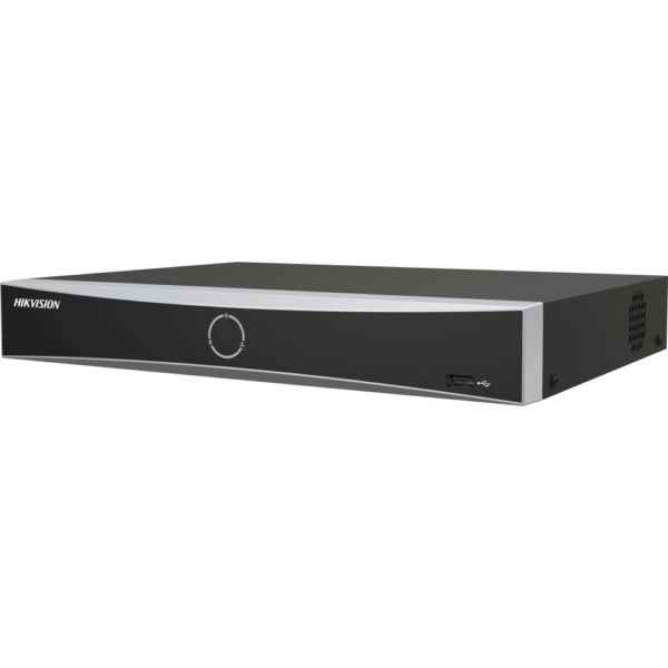 جهاز تسجيل 4 كاميرات مع 4 منافذ PEO بدقة 8 ميجا 4K  IP مع دعم الذكاء الاصطناعي- هيكفجن