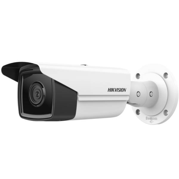 كاميرا مراقبة Bullet هيكفيجن 8MP (4K) AcuSense، كشف أشخاص ومركبات، عدسة 2.8/4.0mm، رؤية ليلية IR حتى 80م